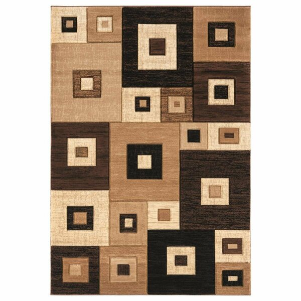 United Weavers Of America 7 ft. 10 in. x 10 ft. 6 in. Bristol Cicero Brown Rectangle Area Rug 2050 10250 912